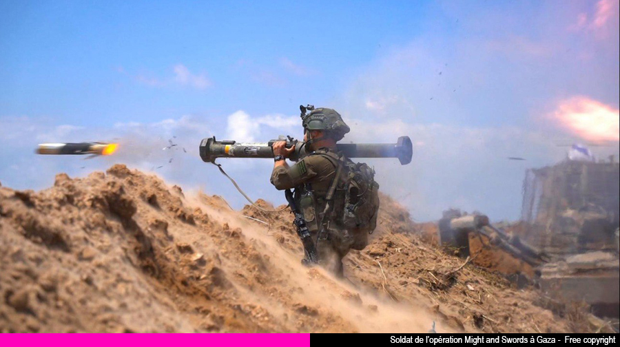 Soldat de l'opération Might and Swords a Gaza