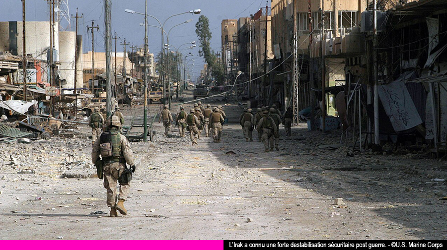 L’Irak a connu une forte destabilisation sécuritaire post guerre.